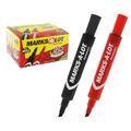 Avery Marks-A-Lot Permanent Markers- Regular Chisel Tip- Red- Black, 24PK AVE98187